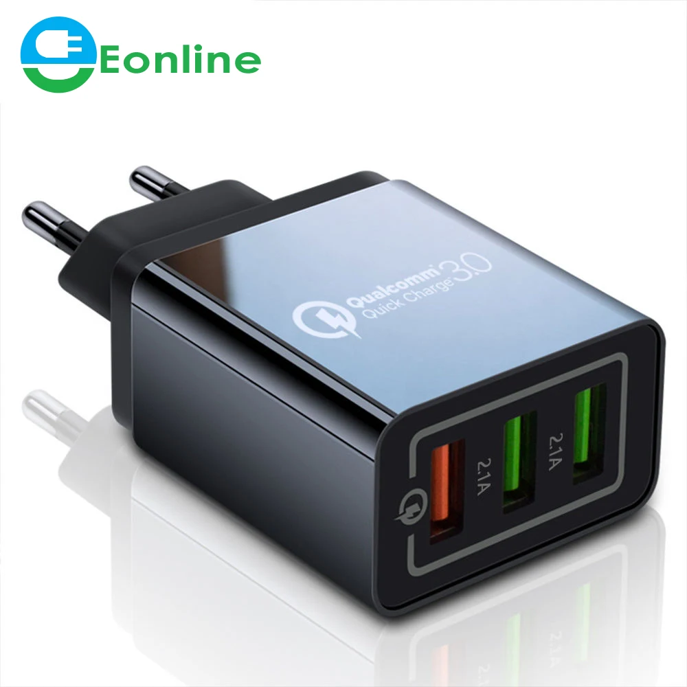 

EONLINE 18W Quick Charge 3.0 Multi USB Charger Fast EU Plug Wall Adapter QC 3.0 Mobile Phone Charging For iPhone X 7 Samsung