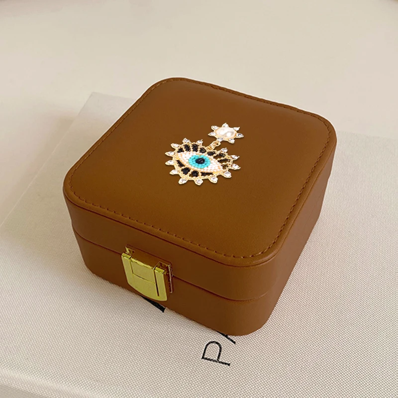 Women Jewelry Organizer Box Storage Case Girl Portable PU Leather Earring Ring Necklace Jewellery Case Organizer Boxes