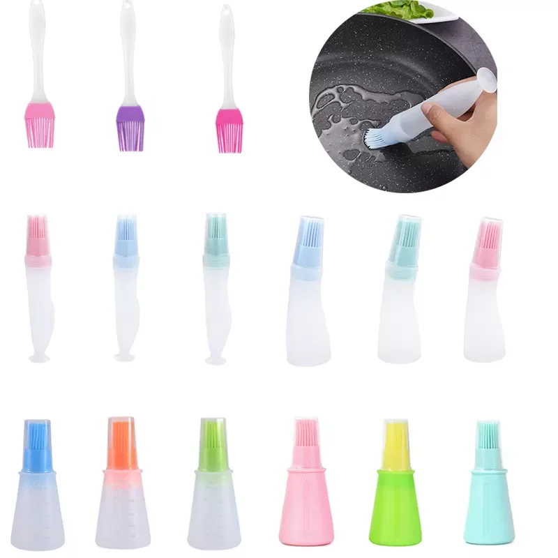 

1pcs BBQ Basting Brushes Temperature Resistant Portable Temperature Resistant Oil Bottle Brush Baking Accessories