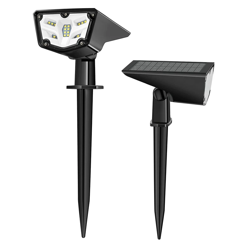 

Solar Spot Lights Outdoor Solar Lights Solar Landscape Spotlights IPX7 Waterproof For Porch Yard Garden Lawn 2 PCS