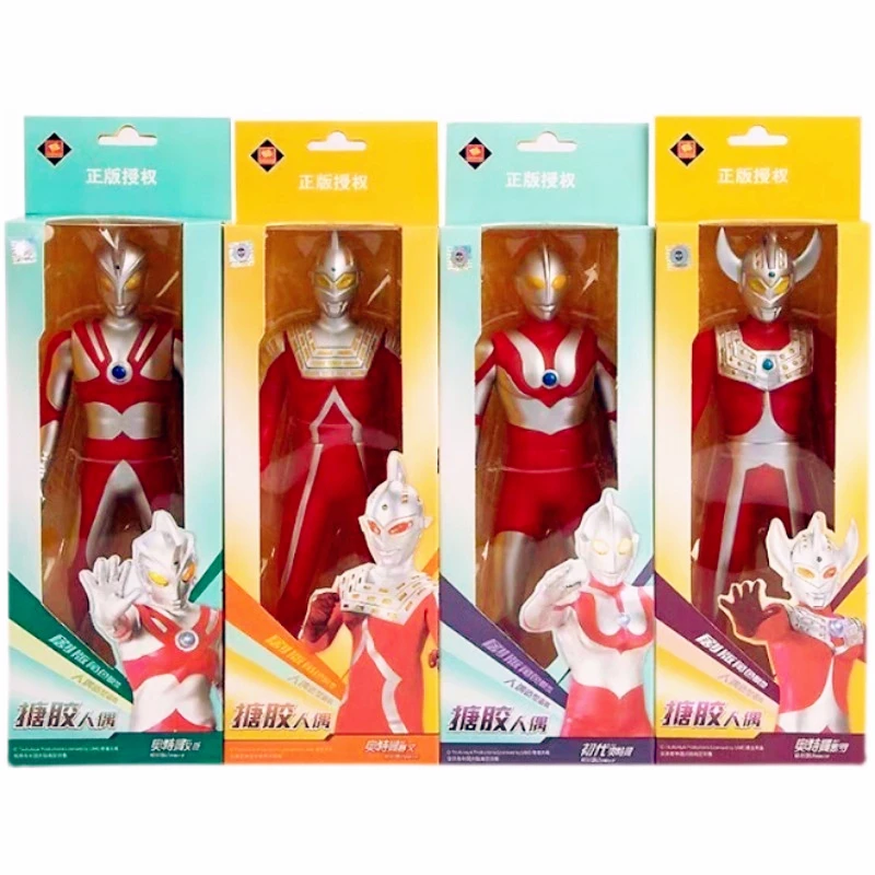 

28cm Soft Rubber Ultraman UltraSeven Taro Ace Altman Action Figures Puppets Model Children's Toys Movable Joints Unisex Kid Gift