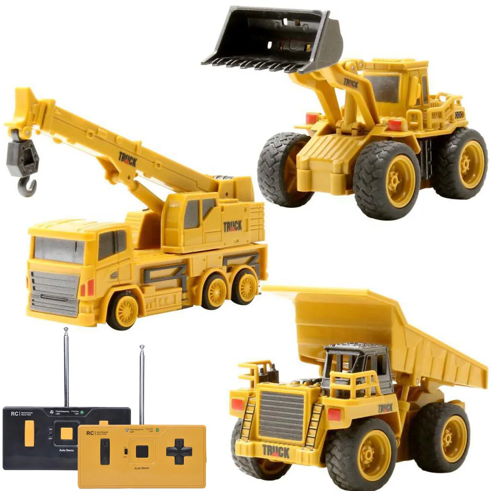 

1/64 Scale RC Crane Lift Truck Model with Remote Controller Kits Kids