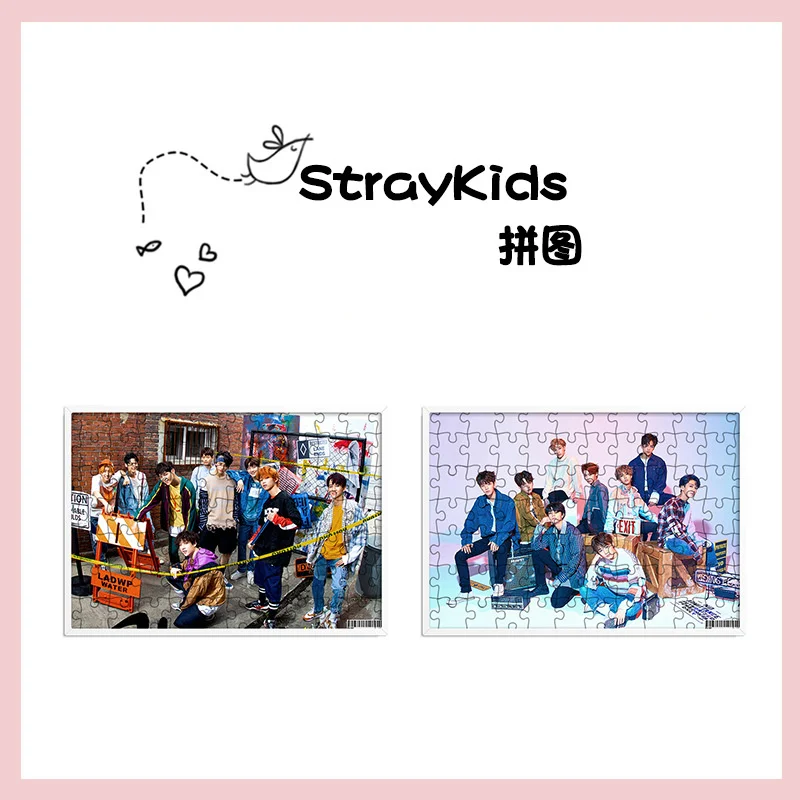 

KPOP New Boys Group Stray Kids New Album Pictorial Cover Photo Puzzle Children's Educational Decorative Toys Collection Gifts