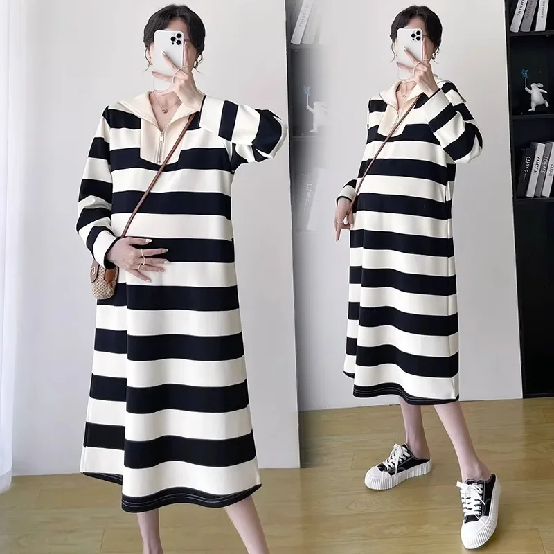 Раннее осеннее платье больших размеров для беременных женская одежда стильная