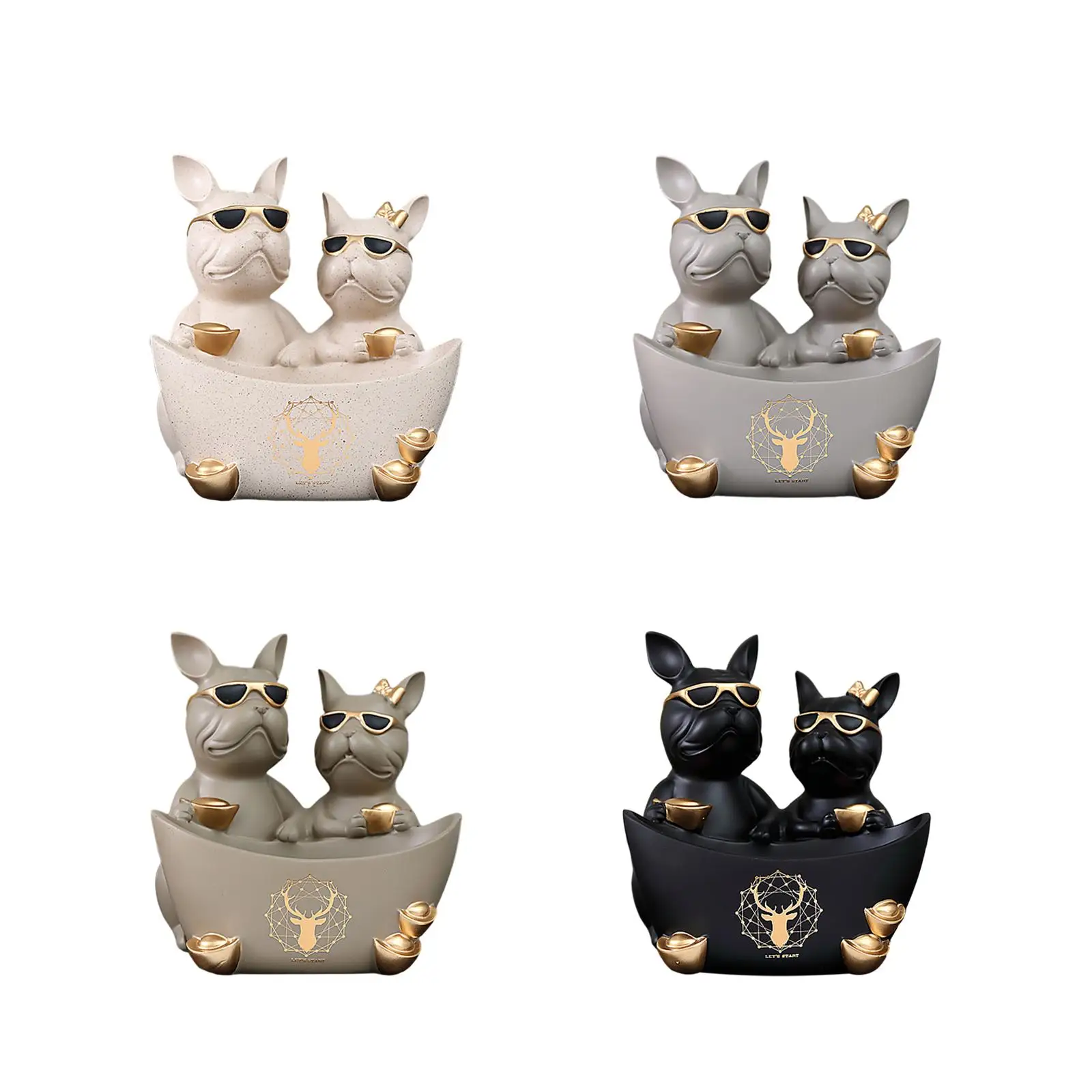 

Dog Statue Storage Bowl Key Storage Box for Dining Room Table Decoration