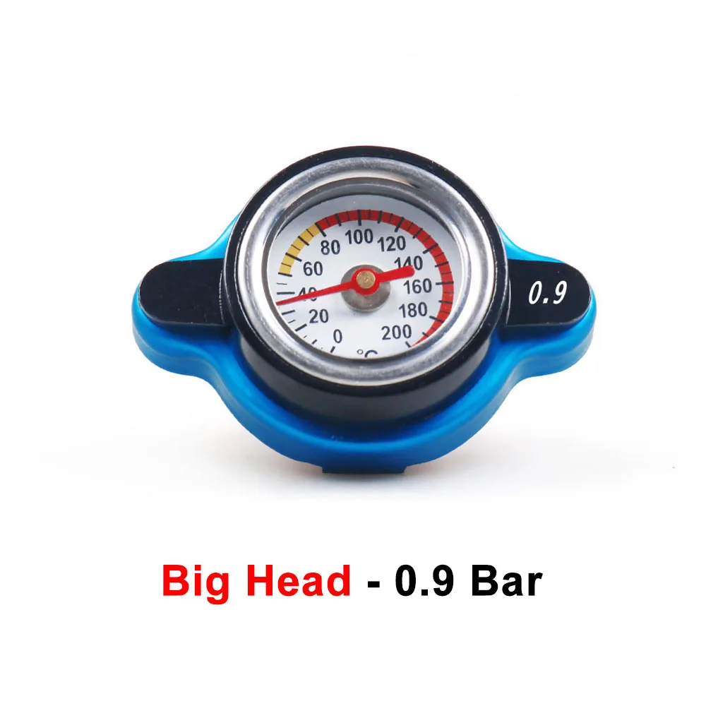 Гоночная крышка радиатора с маленькой и большой головкой, крышка резервуара, датчик температуры воды, 1,3 бар, бар или бар, крышка без логотипа