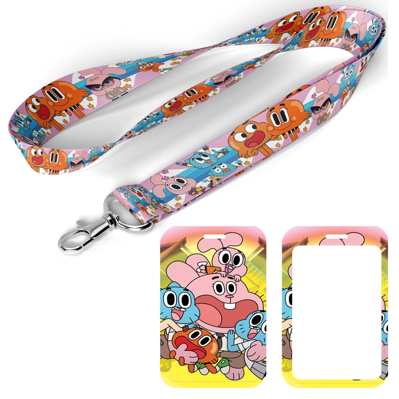 

C2404 90s Cartoon Lanyard For Keys Chain ID Credit Card Cover Pass Mobile Phone Charm Neck Straps Badge Holder Keys Accessories
