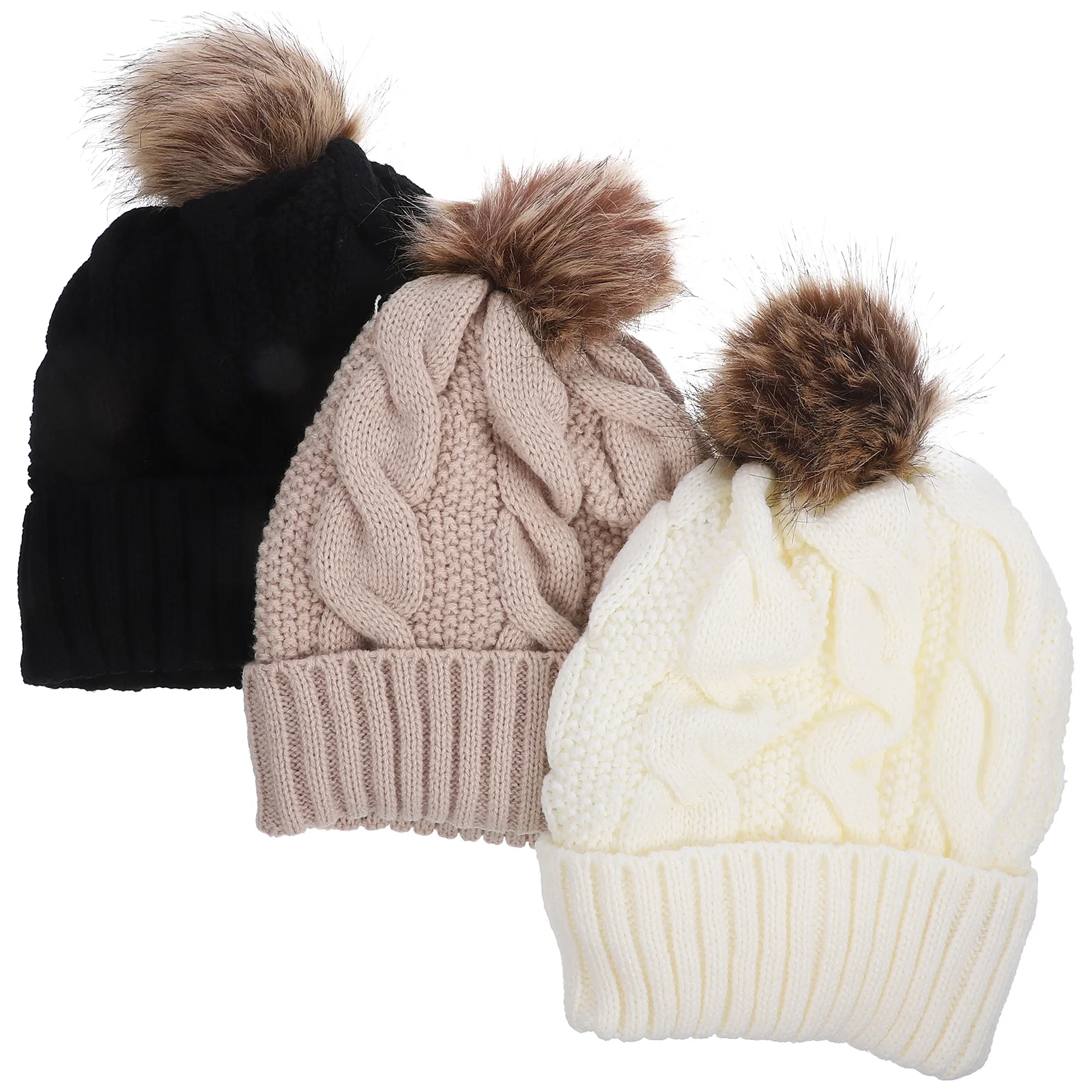 

3Pcs Winter Hat Comfortable Outdoor Hat Comfort Hat Winter Outside Hat Warm Hat