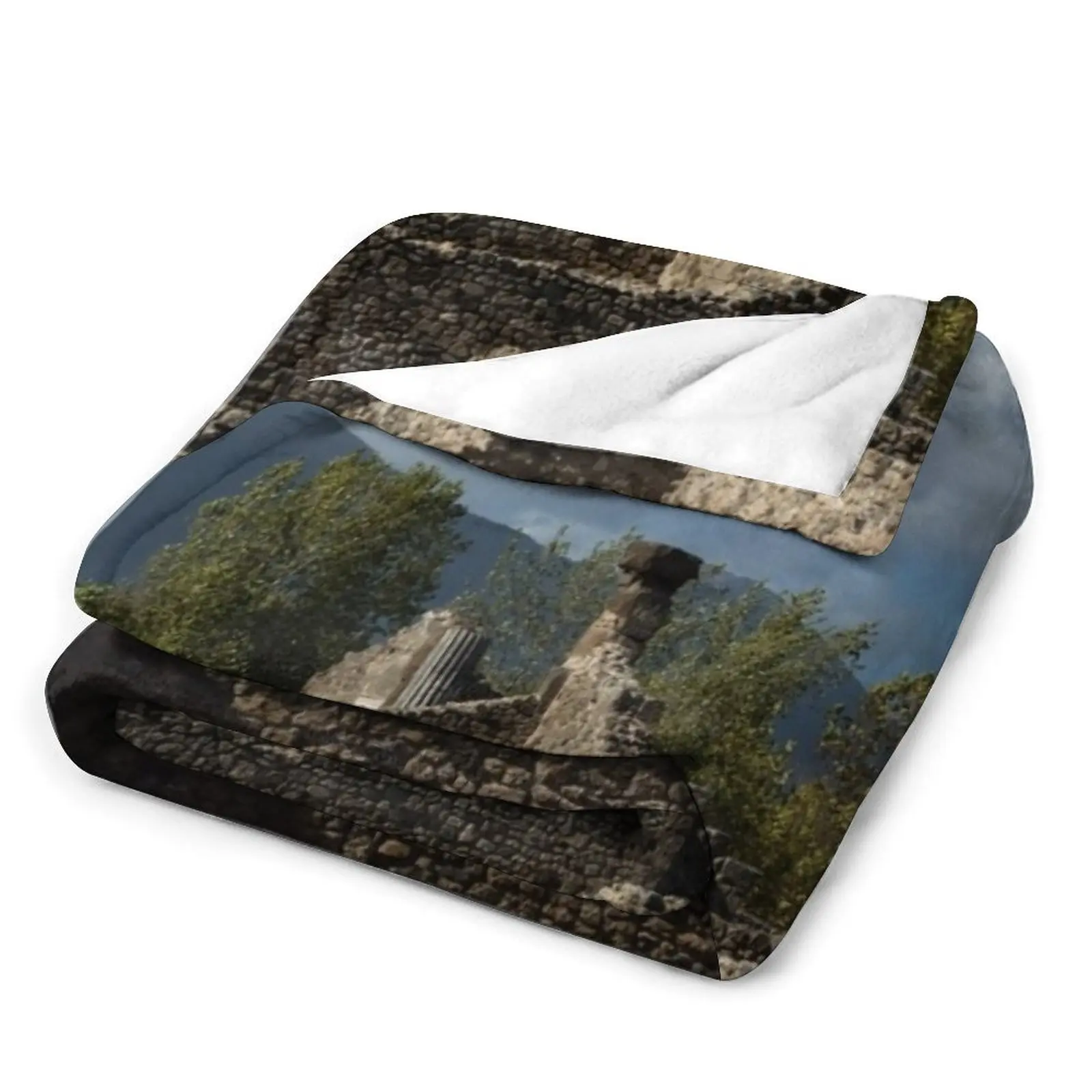 Крепление вулкана везувиуса буксирующее руины Помпея Броское одеяло движущиеся