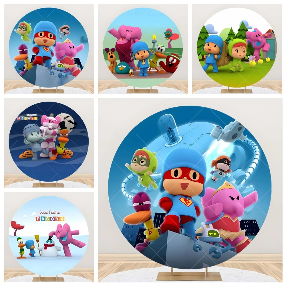 Фон для фотосъемки с изображением куклы Pocoyo