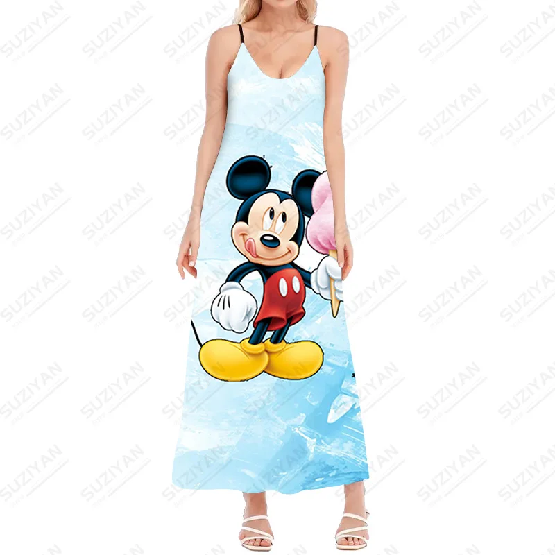 

Summer Dress Solid Vintage Bohemian Long Maxi Dresses Spaghetti Strap Cotton Dress Skims Flat For Backless Sleeveless Backless