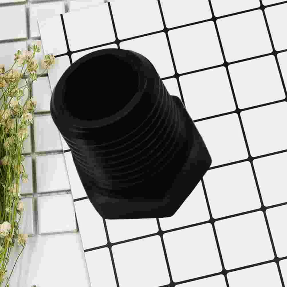 

1/2 Inch NPT End Plug Aluminum Straight Fitting Fuel Oil Fitting Adapter NPT Fitting Adapter (Black)