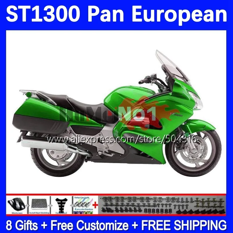 

STX1300 для HONDA ST-1300 ST 1300 02 03 04 05 06 07 08 180MC.19 ST1300 2009 2010 2011 2012 2013 2015 Обтекатели глянцевый зеленый