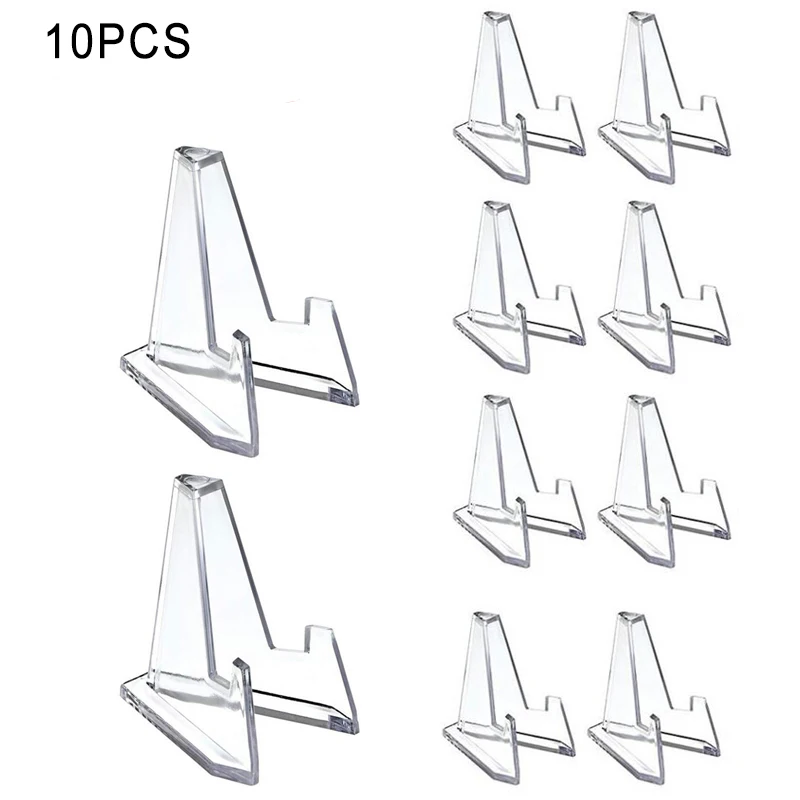

10PCS Acrylic Coin Display Stand Holder Small Coins Easel Holder For Card Collectable Challenge Coin Capsule Medal Racks
