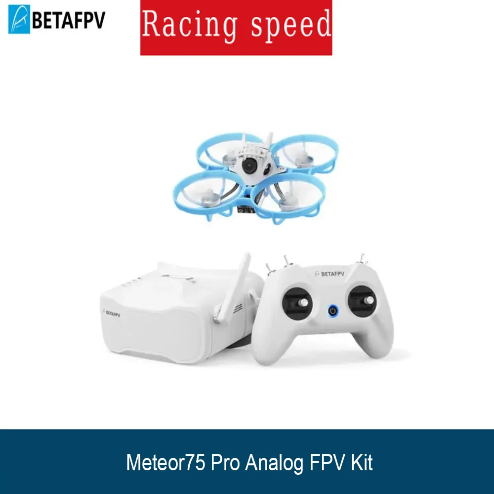 Комплект FPV-дрона BETAFPV Meteor75 Pro RTF 1S Brushless Whoop с очками VR03 FPV и передатчиком LiteRadio 2 SE ELRS, радиоуправляемый квадрокоптер (art.: 3920dbc0fce0f) - 3920dbc0fce0f