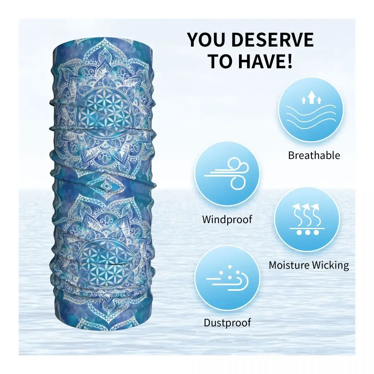 Цветок жизни бандана Шея Гетры ветрозащитный шарф для лица Обложка Священная