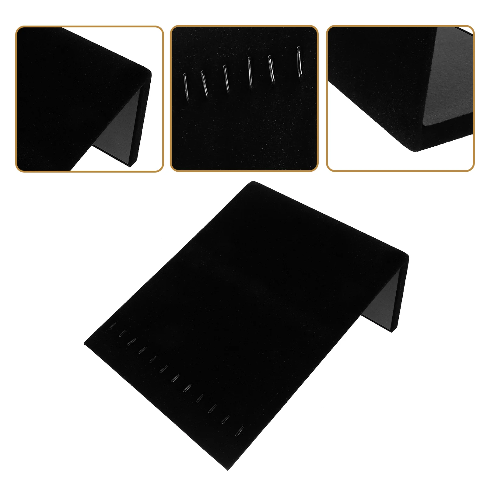 

2 Pcs Necklace Display Shelf Hanging Rack Holder Delicate Stand Jewelry Earring Sponge