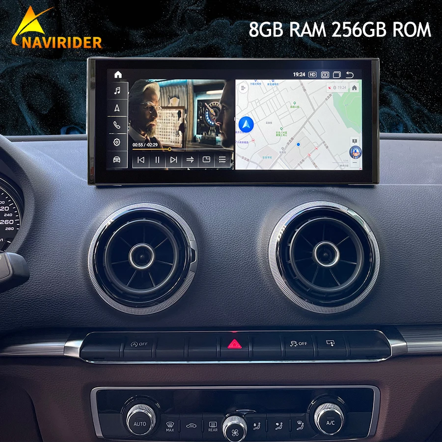 12 3 дюймовый Android 13 Snapdragon 685 Qled экран для AUDI A3 2014 - 2020 Автомагнитола мультимедийный
