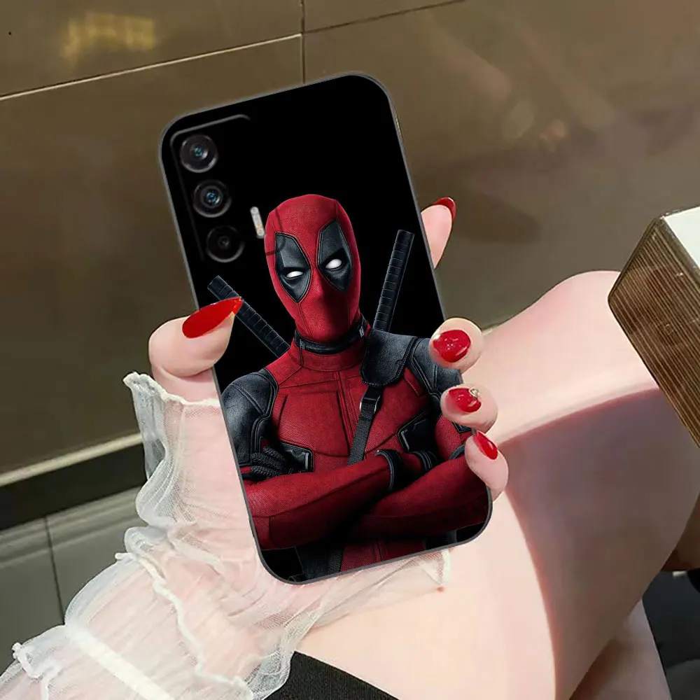 Чехол Marvel Hero Deadpool для Realme C11 C15 C20 C21 C21Y C30 C30S C33 C35 C55 C53 C63 C65 GT NEO 2 NARZO 50 X50 Funda Capa