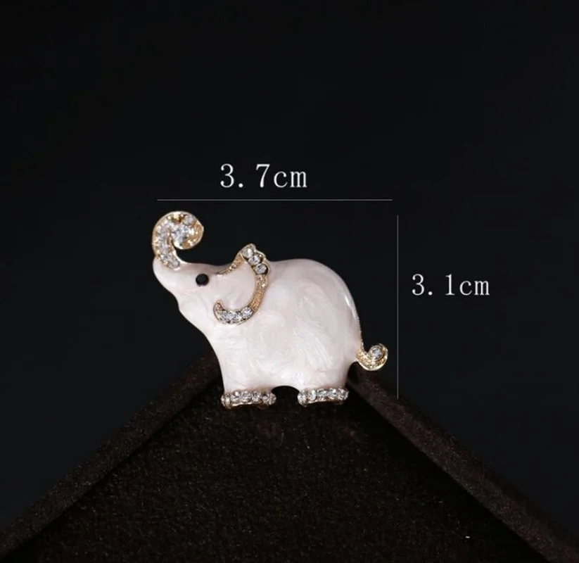 

Cute Little Elephant Brooches for Women's Clothing Accessories Corsage Rhinestone Brooch Personality Coat Pin брошь женская