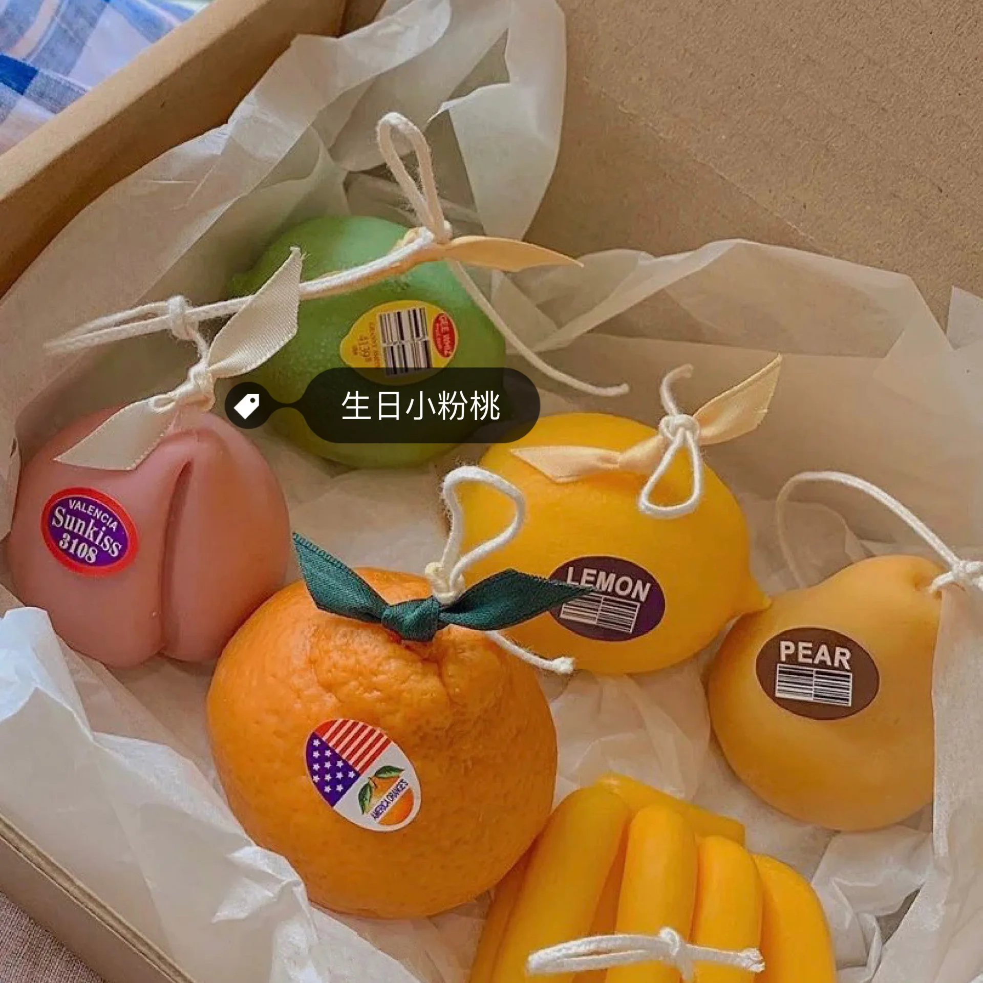 1 шт. Ароматизированная восковая свеча в форме фрукта ароматизированные свечи