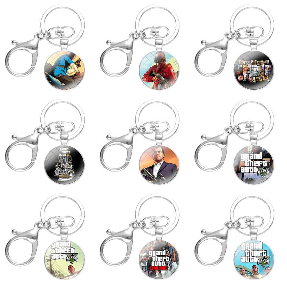 Брелок ручной работы стеклянный кабошон брелок для ключей подвеска брелки Rockstar