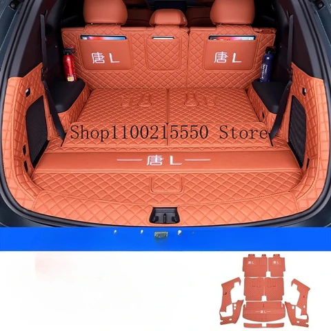 Для BYD TANG L DM/EV 2025 2026 кожаный автомобильный коврик для багажника, подушка багажника, коврик для багажника, лоток для заднего багажника, чехол для багажа, защита