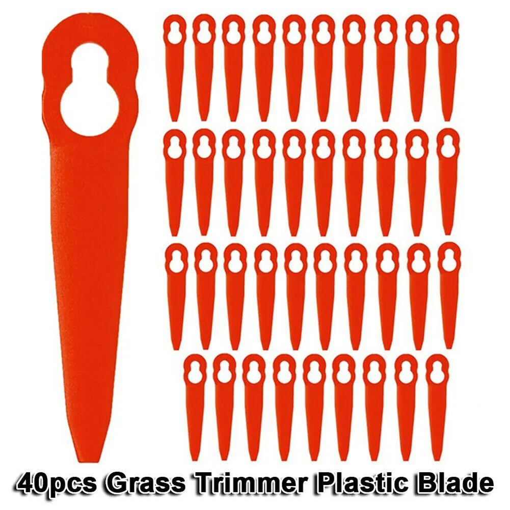 

40pc/pack Plastic Blades For Cordless Strimmer Replace Grass Trimmer Replacement Plastic Cutter Blades String Trimmer Parts