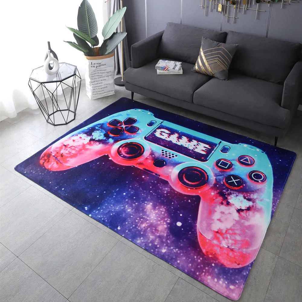

Anime Gamer Controller Kids Play Area Rugs Child Game Floor Mat Cartoon Pattern 3D Printing Carpets for Living Room 2022 New
