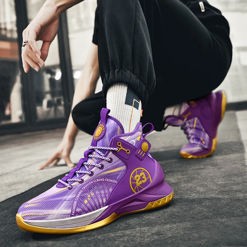 Men Sneakers Basket Shoes Women High Quality Basketball Shoe High Top Anti-slip Outdoor Sports Shoe Trainer Sneakers