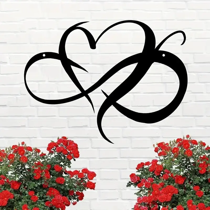 

Infinity Heart Metal Wall Decor Art Unique Love Heart Sign Wall Art Infinity Heart Wall Hanging Geometric Ornaments For Valentin