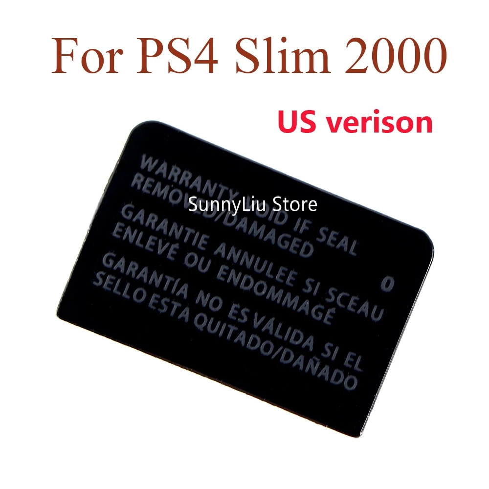100pcs For Playstation 4 PS4 slim 2000 Console Housing Shell Slim Black Back Mark Tag Paste Sticker Label Seal UK US verison - купить по