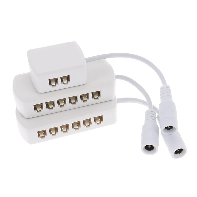 

4/6/12Ports 2510 Hub Splitter Junction Box Distributer Connectors Male Plug LED Cabinet Light Adapter 2.54 Spacing Indoor