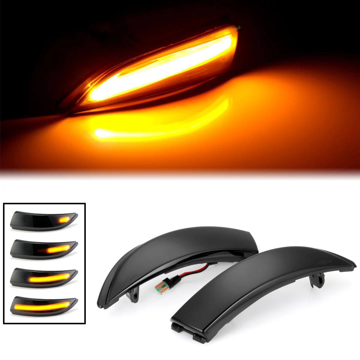 

Rearview Mirror For Ford Fiesta MK7 2008-2017 B-Max Dynamic LED Turn Signal Light Side Wing Blinker Indicator Car Accessories