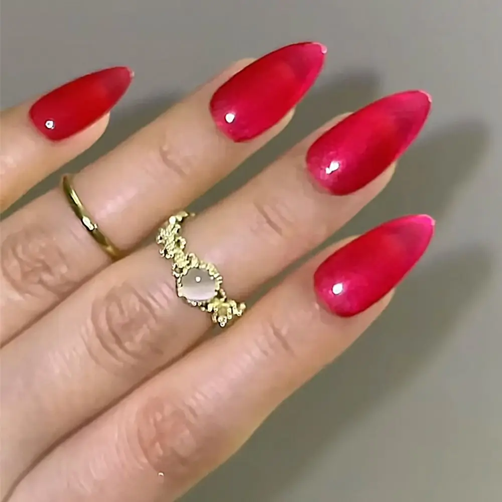 24 шт./коробка накладные ногти кошачий глаз