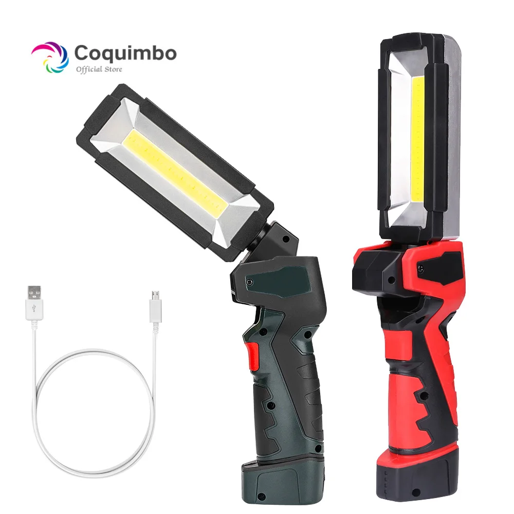 

Lanterna Led Lampe Led Rechargable Flashlight With Magnet Hook 5 Modes COB Work Light For Mechanical Workshop Camping Fishing