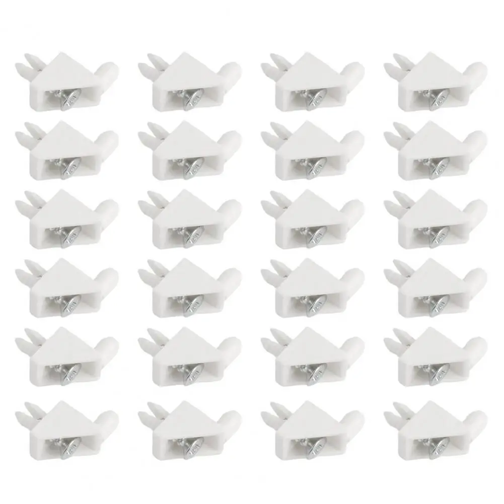 

24 шт., опорные колышки для кронштейна для полки, комплект для укрепления мебельного ящика, аксессуары для поддержки полки книжного шкафа