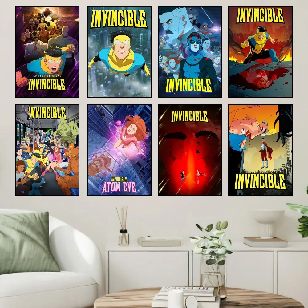 Непобедимый мультяшный принт плакатов настенная живопись спальня гостиная