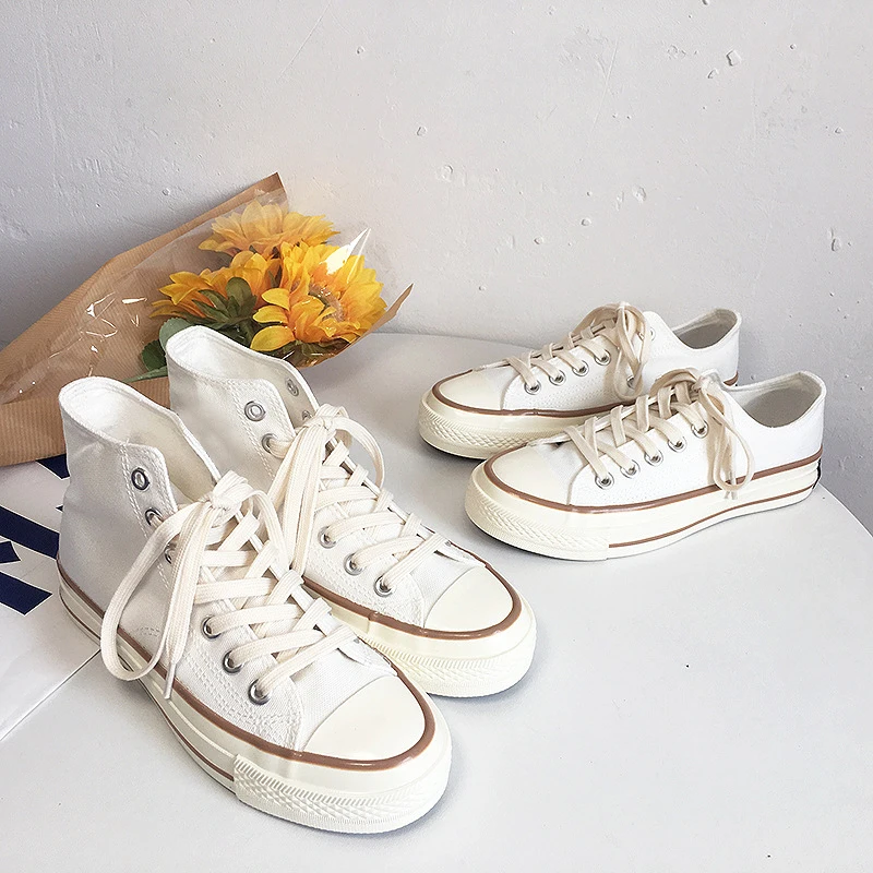 

Ladies Canvas Shoes High Top All-match Fashion Sneakers Casual Comfortable Flat Ladies Shoes Zapatos Casuales De Mujer