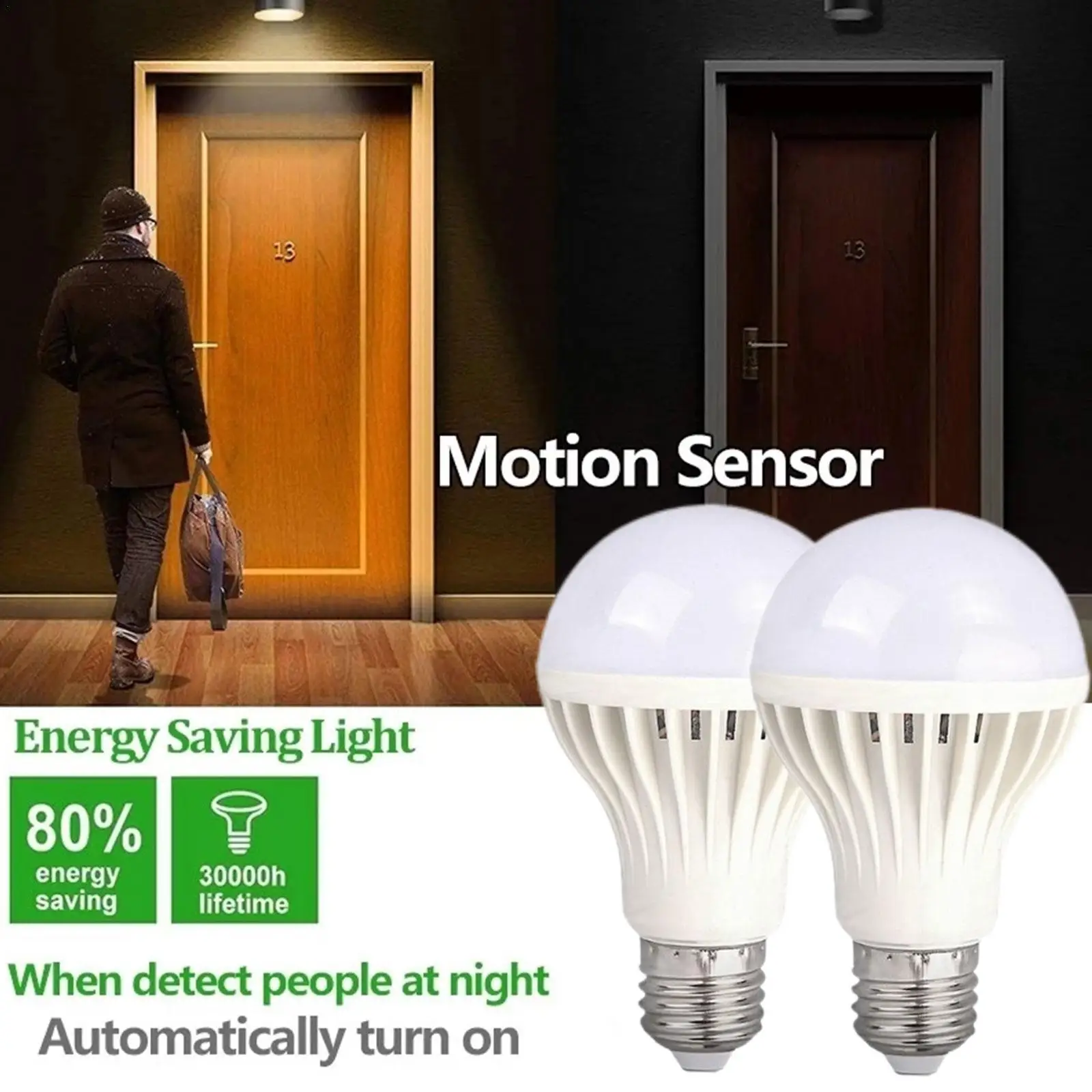 

E27 LED PIR Motion Sensor Sound Sensor Lamp Smart Light Bulb 3W 7W 12W AC 220-240V Led Lamp Night Sound Light For Home Stair
