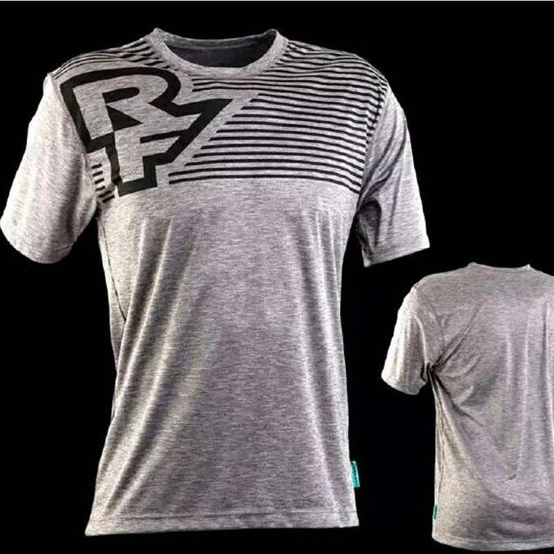 

2021 New Summer Men Blue Grey RACEFACE Cycling jersey MTB off road mountain Bike Mens short Bicycle clothes jerseys