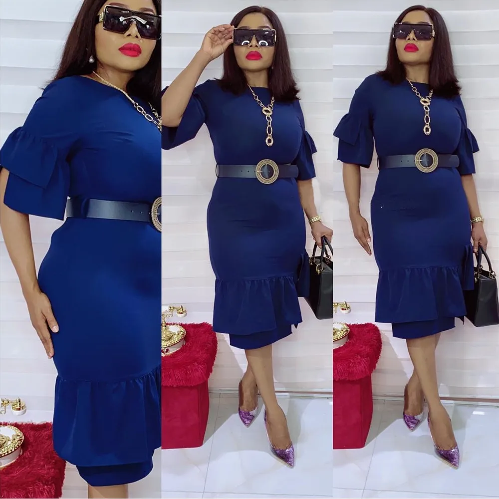 2022 Новое поступление повседневные платья средней длины в африканском стиле с