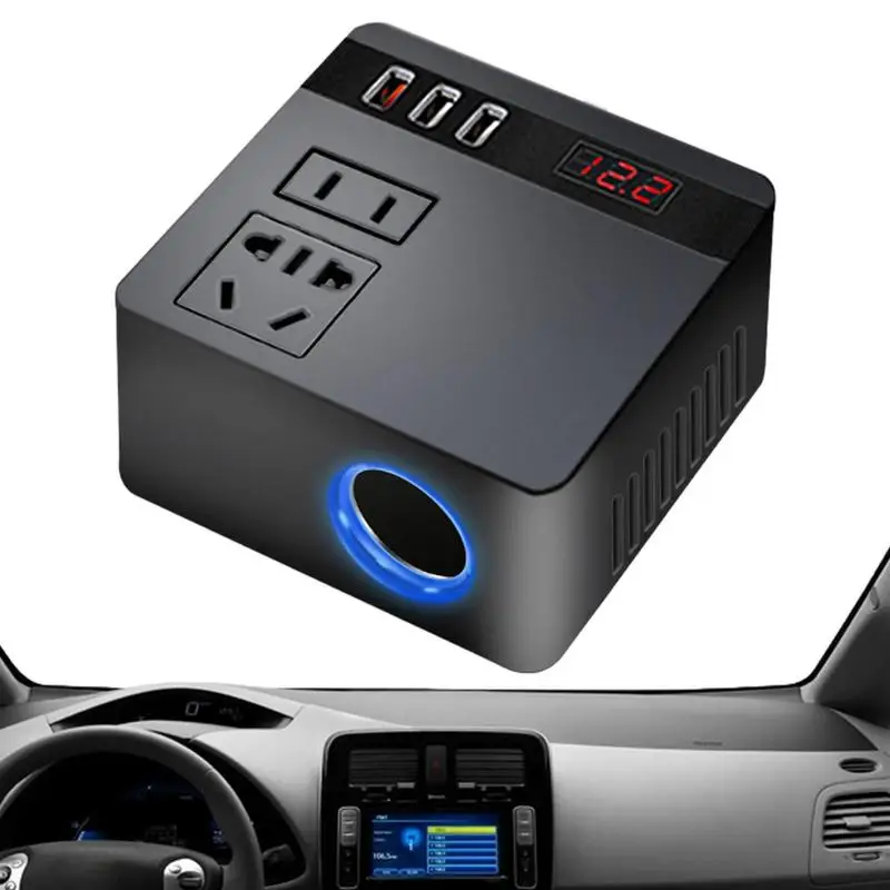 

Car Outlet Adapter 150W Car Inverter Power Outlet With 2 USB Port Auto Universal 12V 24V To 220V Car Adapter Smart Digital