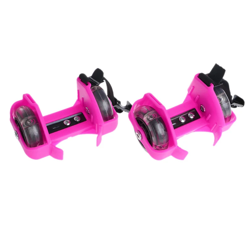 

Children Wheel Heel Roller Light Adjustable Skates Kid Falsh Shoe Strap
