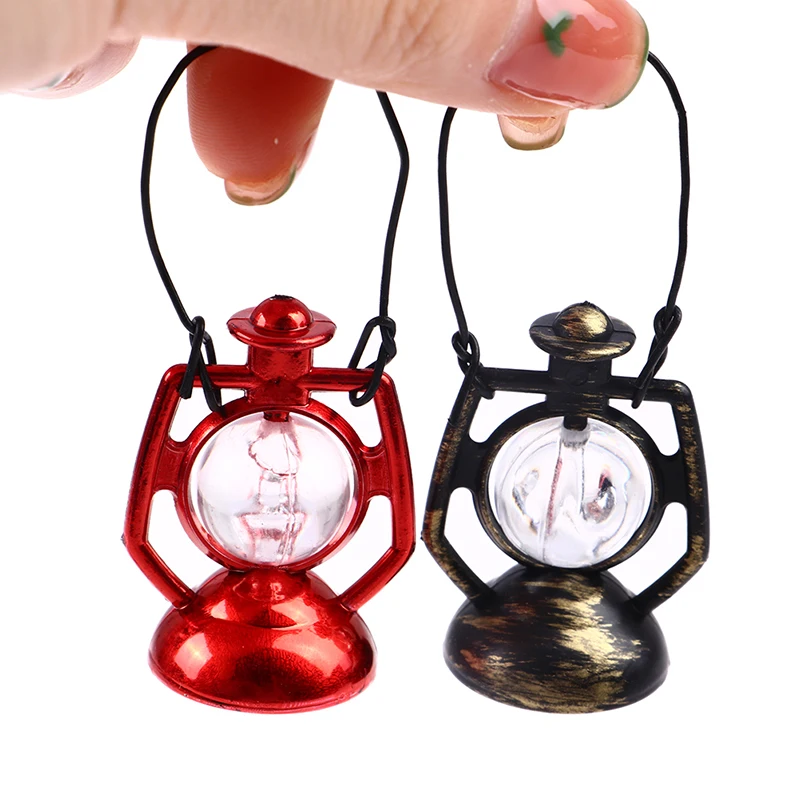 

1:12 Dollhouse Miniature Vintage Black Kerosene Lamp Oil Lamp Furniture Model Scene Toy Doll House Decor Dollhouse Accessories