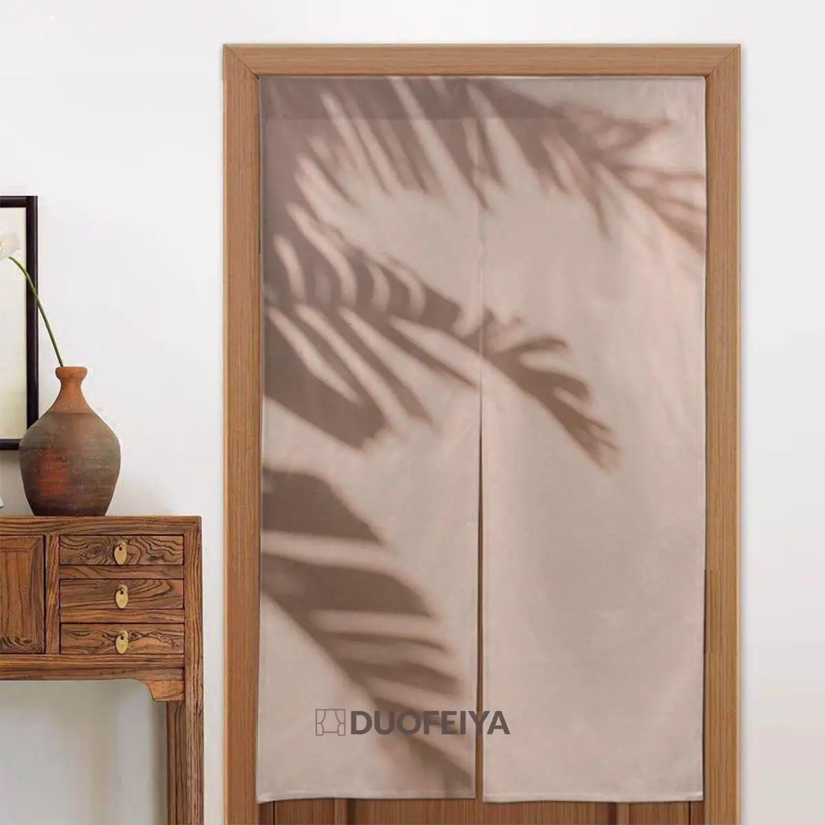 

Nordic Door Curtain Reflection Plant Printed Blackout Curtains Cotton Linen Hanging Half Curtain for Home Bedroom Decorations