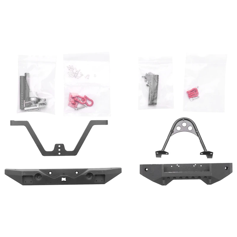 

Traxxas Trx-4 Metal Front And Rear Bumper For 1:10 Rc Crawler Car Axial Scx10