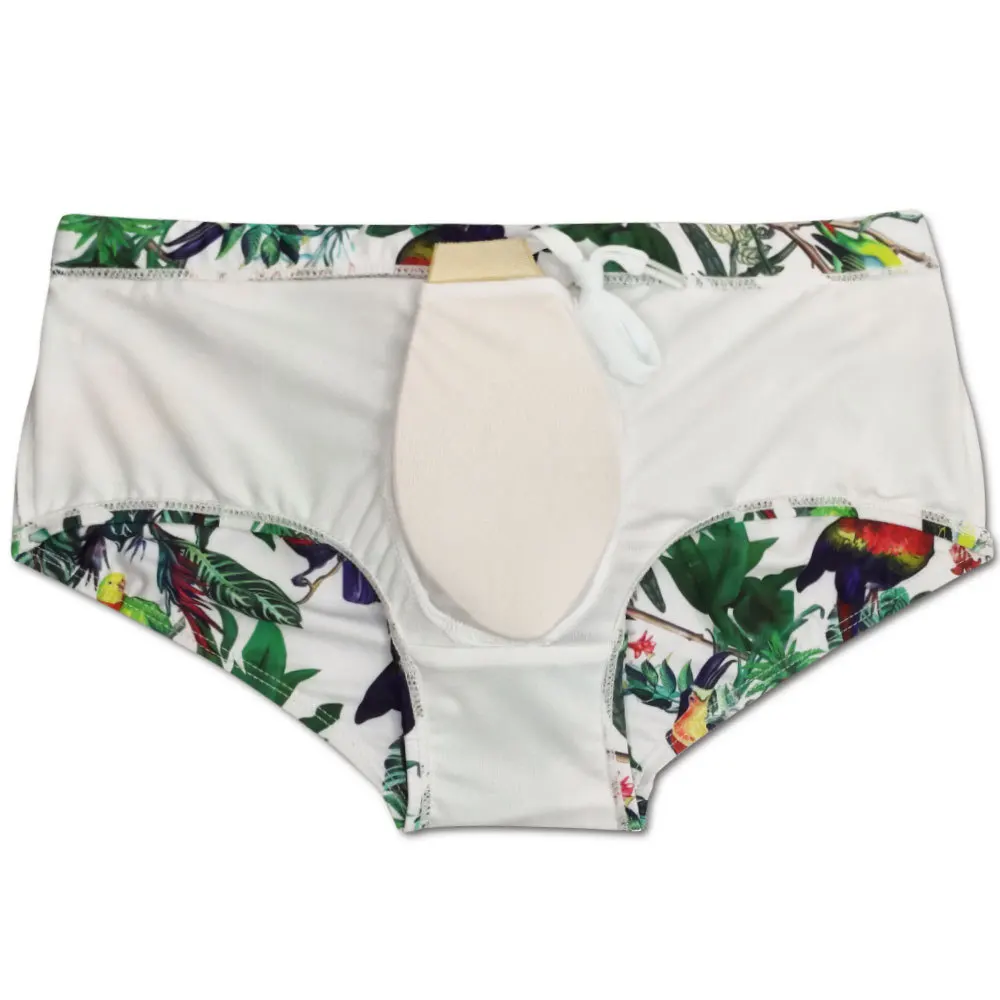 UXH-мужские треугольные плавки с принтом пляжные размер чашки для предотвращения