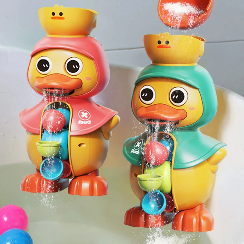 

Игрушки для душа для детей 1-4 лет, милая утка, вращающийся водный круг для ванной комнаты, водный круг, игрушки для игр с водой