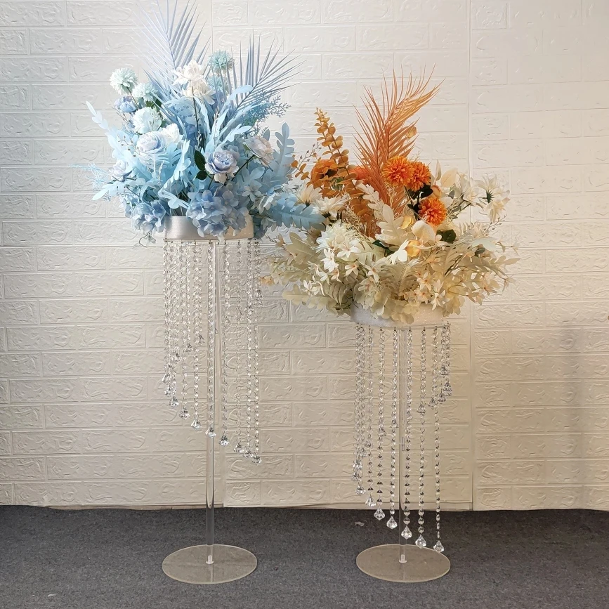 

5/10pcsAcrylic Wedding Centerpieces for Tables Column Flower Stand Acrylic Floor Vase Tall crystal Flower Display Rack Reception